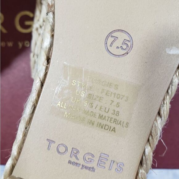 Torgeis Neith Woven Platform Wedge Sandal New in Box - Picture 4 of 8